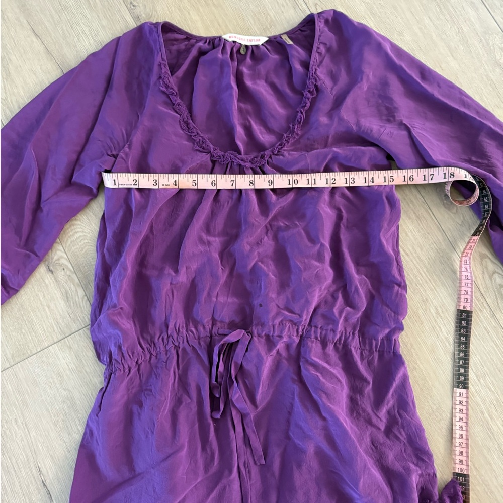 Rebecca Taylor Silk Purple Long-sleeve‎ Dress 2 - Picture 5 of 7